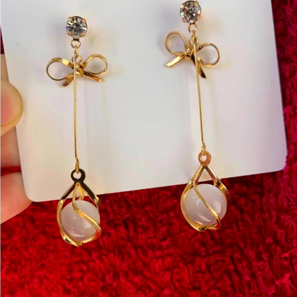 Women earrings gold statement earrings